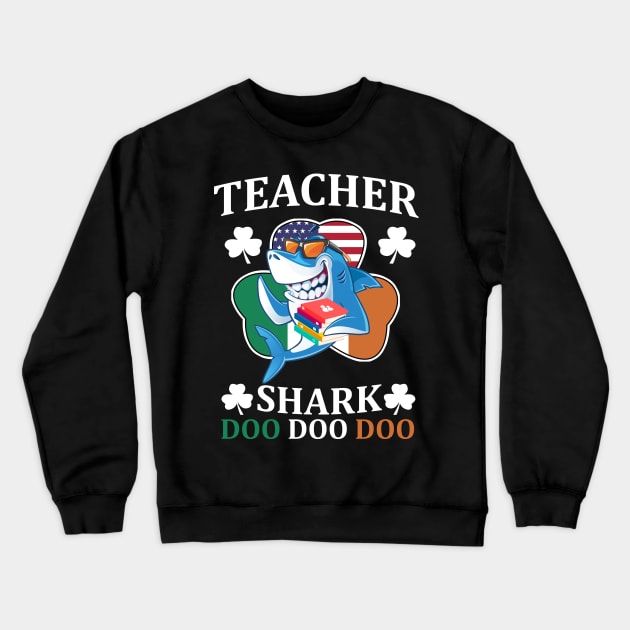 Teacher Shark Doo Doo Doo Crewneck Sweatshirt by heryes store